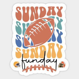 Sunday Funday Football Sticker